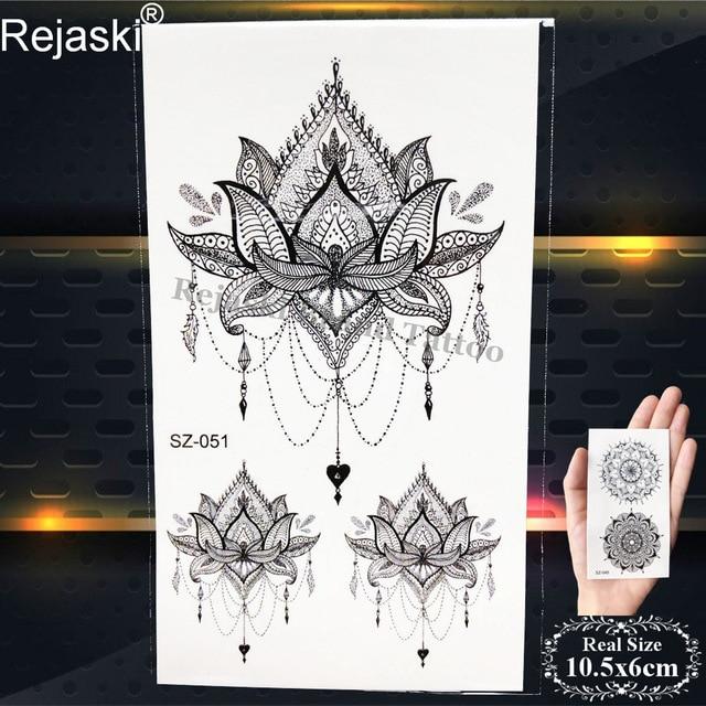 Rejaski Creative Black Tattoo Sticker Women Body Art Planets Temporary Tattoo Men Moon Waterproof Tatoos Long Lasting Kids Tatoo