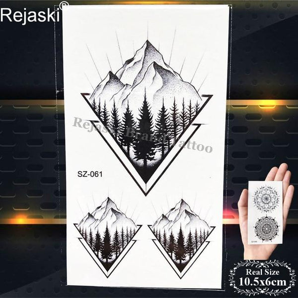 Rejaski Creative Black Tattoo Sticker Women Body Art Planets Temporary Tattoo Men Moon Waterproof Tatoos Long Lasting Kids Tatoo
