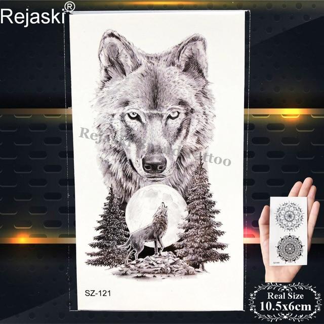 Rejaski Creative Black Tattoo Sticker Women Body Art Planets Temporary Tattoo Men Moon Waterproof Tatoos Long Lasting Kids Tatoo