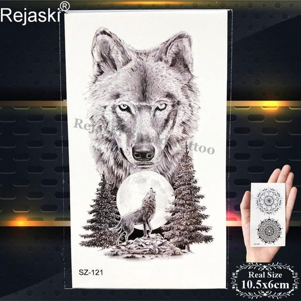 Rejaski Creative Black Tattoo Sticker Women Body Art Planets Temporary Tattoo Men Moon Waterproof Tatoos Long Lasting Kids Tatoo