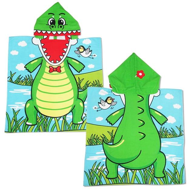 Children Cartoon Baby Hooded Bath Towel Bathrobe Microfiber Terry Infant Kids Bathing Wrap Toddler Kids Gifts