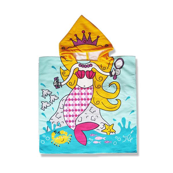 Children Cartoon Baby Hooded Bath Towel Bathrobe Microfiber Terry Infant Kids Bathing Wrap Toddler Kids Gifts