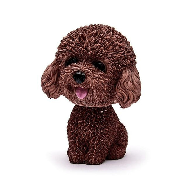 Shaking Head Dog Ornament Resin Cute Nodding Decoration Gift For Car Interior Home Room XR657
