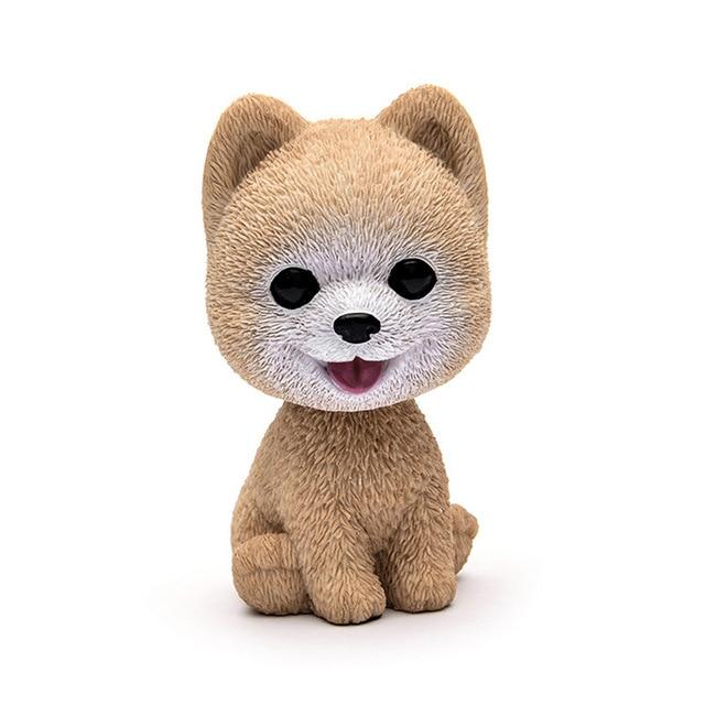 Shaking Head Dog Ornament Resin Cute Nodding Decoration Gift For Car Interior Home Room XR657