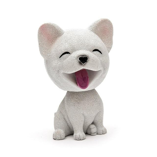 Shaking Head Dog Ornament Resin Cute Nodding Decoration Gift For Car Interior Home Room XR657