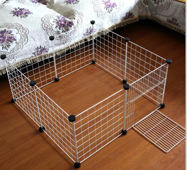 Foldable Pet Playpen Crate Iron Fence Puppy Kennel House Exercise Training Puppy Kitten Space Dog Gate Supplies For Rabbit