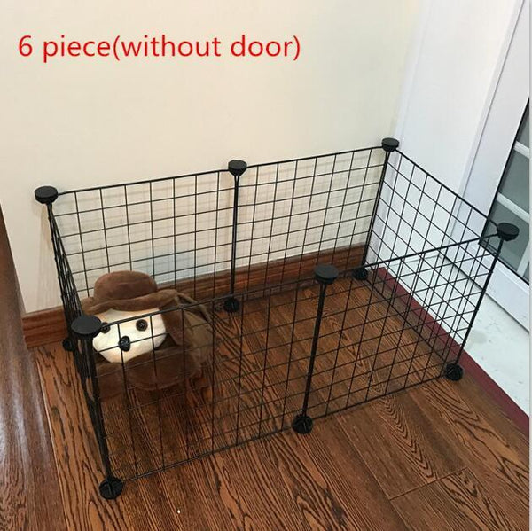 Foldable Pet Playpen Crate Iron Fence Puppy Kennel House Exercise Training Puppy Kitten Space Dog Gate Supplies For Rabbit