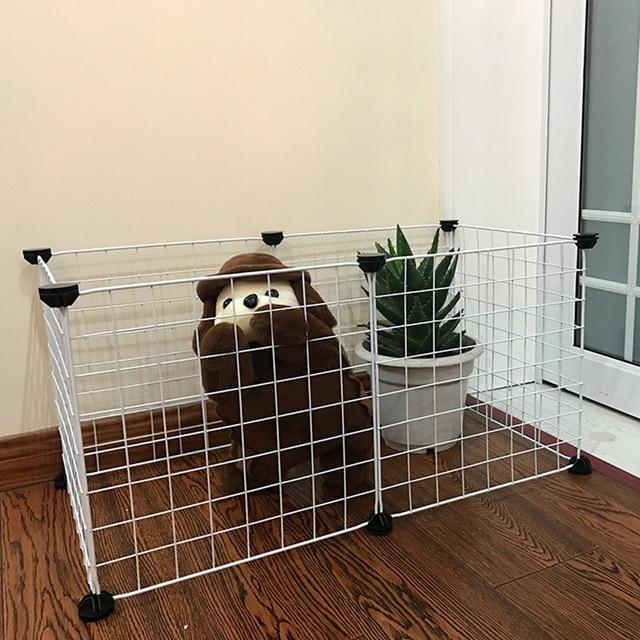 Foldable Pet Playpen Crate Iron Fence Puppy Kennel House Exercise Training Puppy Kitten Space Dog Gate Supplies For Rabbit