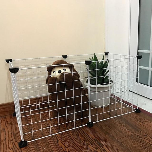Foldable Pet Playpen Crate Iron Fence Puppy Kennel House Exercise Training Puppy Kitten Space Dog Gate Supplies For Rabbit