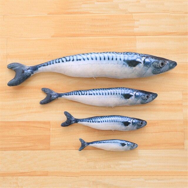 3D Simulation Cat Favor Fish Dog Toys Plush Stuffed Fish Shape Cats Padded Toy Catnip Scratch Board Scratching Post For Pet