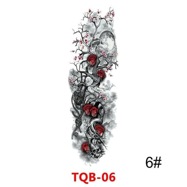 25 Design Waterproof Temporary Tattoo Sticker Full Arm Large Size Arm Tatoo Flash Fake Tattoos Sleeve for Men Women Girl #288345