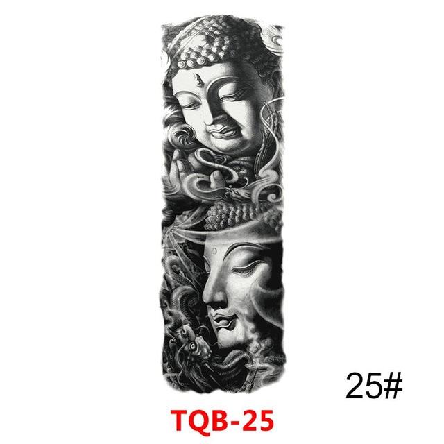 25 Design Waterproof Temporary Tattoo Sticker Full Arm Large Size Arm Tatoo Flash Fake Tattoos Sleeve for Men Women Girl #288345