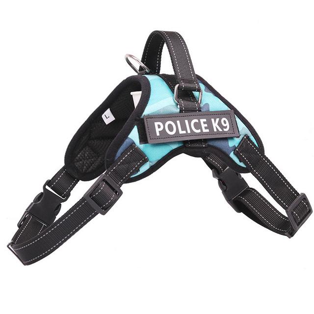 Professional Police K9 Pet Dog Harness Training Outdoor Adjustable Hand Strap Vest Collar for Small Large Dogs Labrador JB01