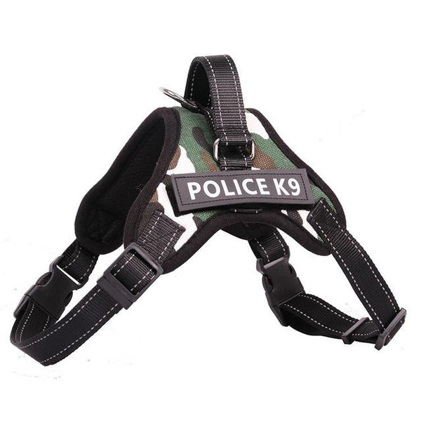 Professional Police K9 Pet Dog Harness Training Outdoor Adjustable Hand Strap Vest Collar for Small Large Dogs Labrador JB01