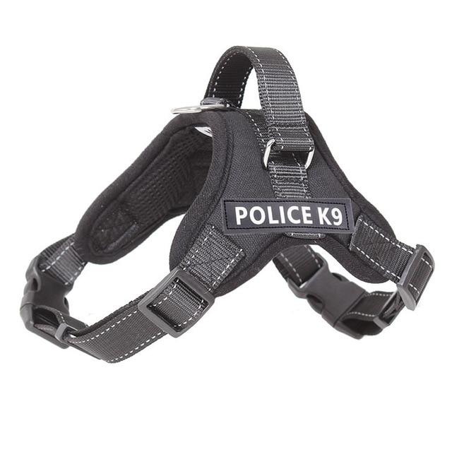 Professional Police K9 Pet Dog Harness Training Outdoor Adjustable Hand Strap Vest Collar for Small Large Dogs Labrador JB01