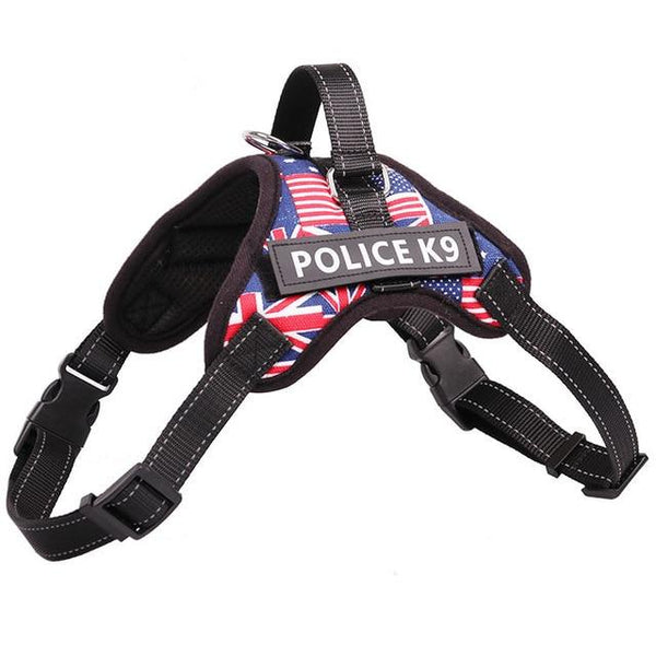 Professional Police K9 Pet Dog Harness Training Outdoor Adjustable Hand Strap Vest Collar for Small Large Dogs Labrador JB01