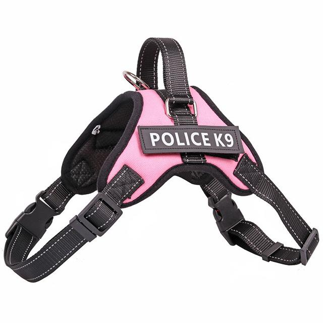 Professional Police K9 Pet Dog Harness Training Outdoor Adjustable Hand Strap Vest Collar for Small Large Dogs Labrador JB01