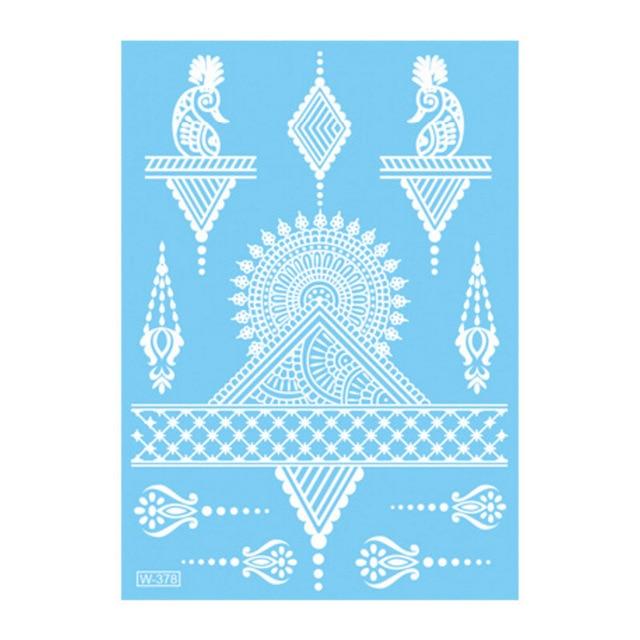 1PC Waterproof White Tatoo Hand Arm Flower Fake Tattoo Sticker Lace Bracelet Tattoo Wedding Makeup Temporary Tattoos