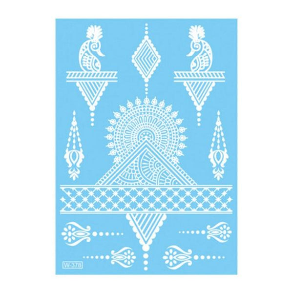 1PC Waterproof White Tatoo Hand Arm Flower Fake Tattoo Sticker Lace Bracelet Tattoo Wedding Makeup Temporary Tattoos