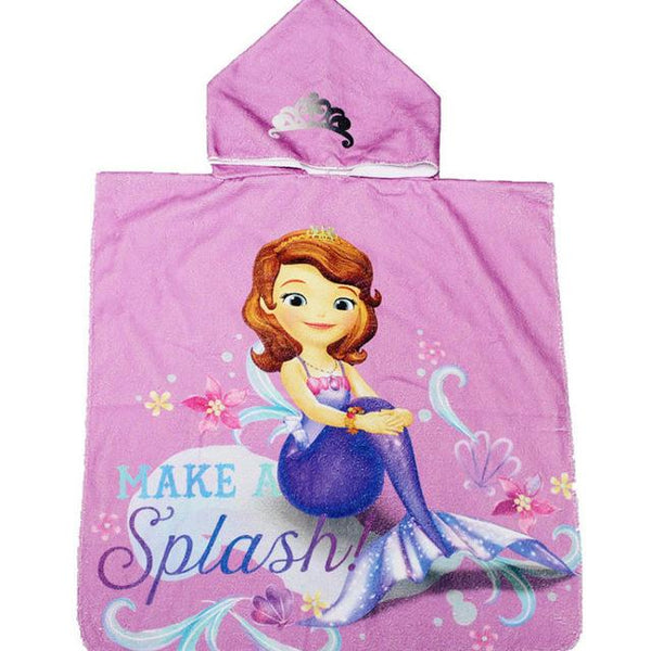 Elsa Princess Girl Hooded Beach Unicorn Baby Bathrobe Summer Shower Bath Towels Kids Swimming Poncho Cover Blanket Toalla Minnie