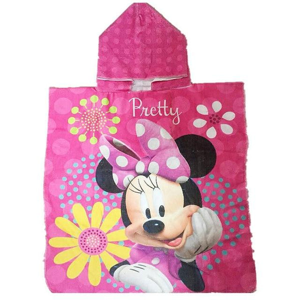 Elsa Princess Girl Hooded Beach Unicorn Baby Bathrobe Summer Shower Bath Towels Kids Swimming Poncho Cover Blanket Toalla Minnie