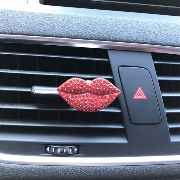 Bling Bling Sexy Lips Loving Heart Outlet Vent Perfume Clip Car Air Freshener car decoration interior car accessories for girls