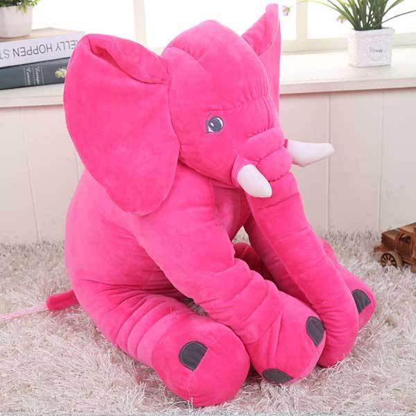 TUKATO 40/60CM Infant Soft Kids Elephant Doll Baby Sleep Playmate Cushion Calm Appease Stuffed Toy Plush Gray Elephant Pillow