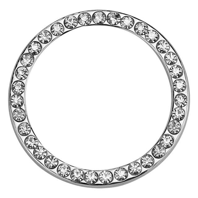 40mm/1.57" Auto Car Bling Decorative Accessories Automobiles Start Switch Button Decorative Diamond Rhinestone Ring Circle Trim