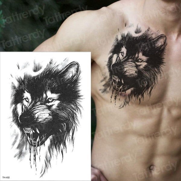 tattoo sleeve tattoo sticker men temporary tattoo wolf tatoo tiger cat swallow tattoos waterproof fake tatoo chest body art boys