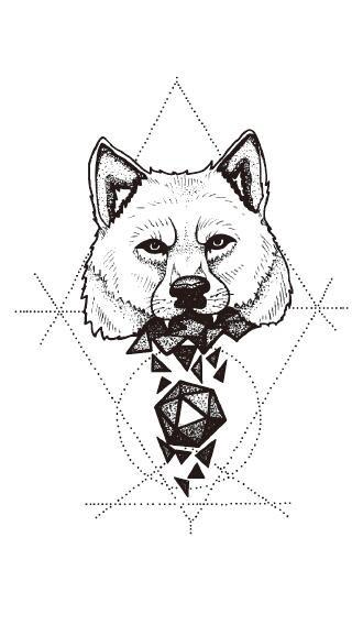 Waterproof Temporary Fake Tattoo Stickers Cool Grey Geometric Wolf Mountain Forest Design Body Art Make Up Tools