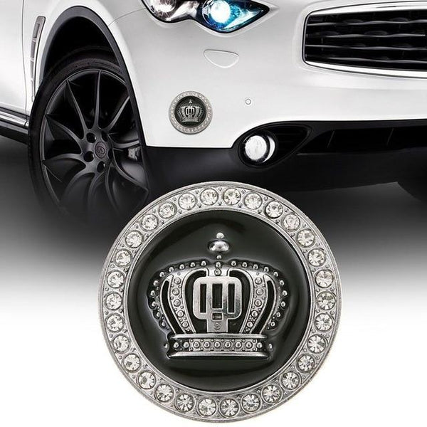 Hot Sale Fashion Metal Car Styling Decoration Stickers Crystal Crown Personality Car Body Sticker Accessories