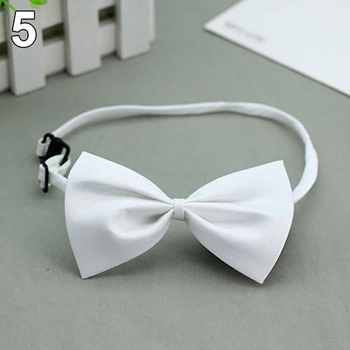 Hot Collars Cute Solid Color Adjustable Cat Bowtie Pet Dog Collar Bowknot Necktie Bow Dog collar accessories Pet Supply