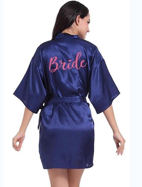 sexy champagne robe bride kimono satin robe women Bathrobe wedding robe sister mother of the bride groom bridesmaid robes