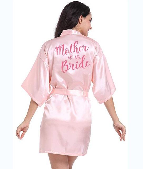 sexy champagne robe bride kimono satin robe women Bathrobe wedding robe sister mother of the bride groom bridesmaid robes