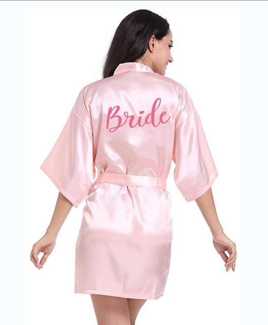 sexy champagne robe bride kimono satin robe women Bathrobe wedding robe sister mother of the bride groom bridesmaid robes