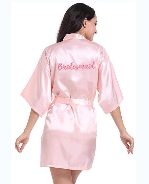 sexy champagne robe bride kimono satin robe women Bathrobe wedding robe sister mother of the bride groom bridesmaid robes