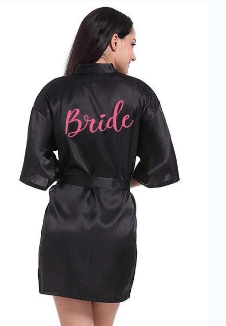 sexy champagne robe bride kimono satin robe women Bathrobe wedding robe sister mother of the bride groom bridesmaid robes