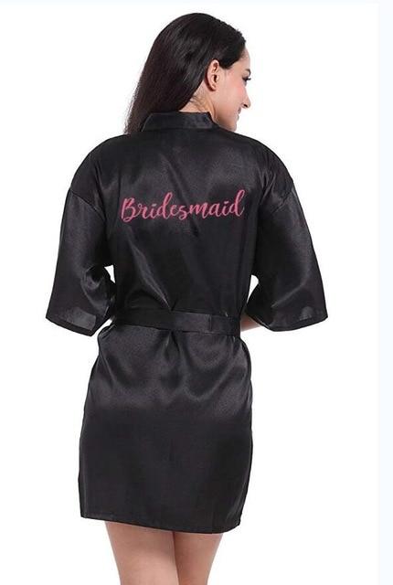 sexy champagne robe bride kimono satin robe women Bathrobe wedding robe sister mother of the bride groom bridesmaid robes