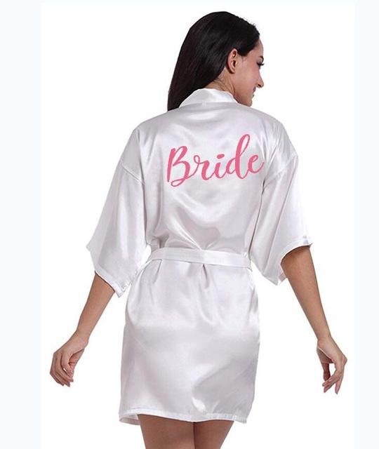 sexy champagne robe bride kimono satin robe women Bathrobe wedding robe sister mother of the bride groom bridesmaid robes