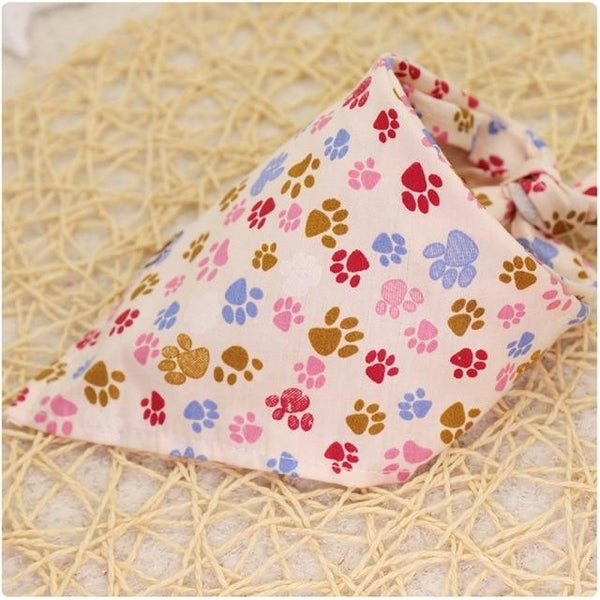 dog bandana Adjustable Fox owl Footprints Pet Dog Puppy Cat Neck Scarf Bowtie Necktie Collar Neckerchief Dog Accessories