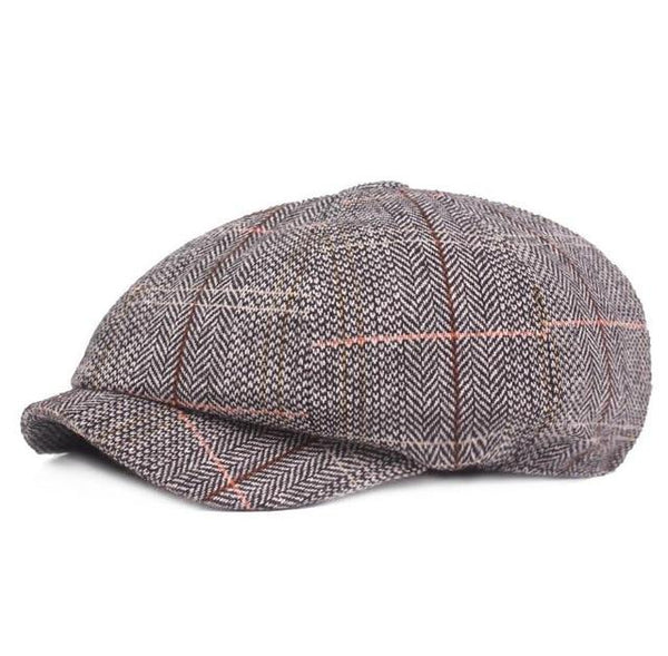 Tweed Gatsby Newsboy Cap spring autumn Hat for men Golf Driving Flat cap Berets men peaky blinders hat bone