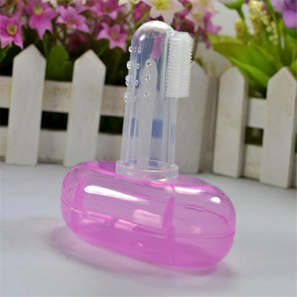 High Quality Super Soft Pet Finger Toothbrush Silicone Dog Brush Bad Breath Tartar Teeth Clean Protect Tools Free Shipping