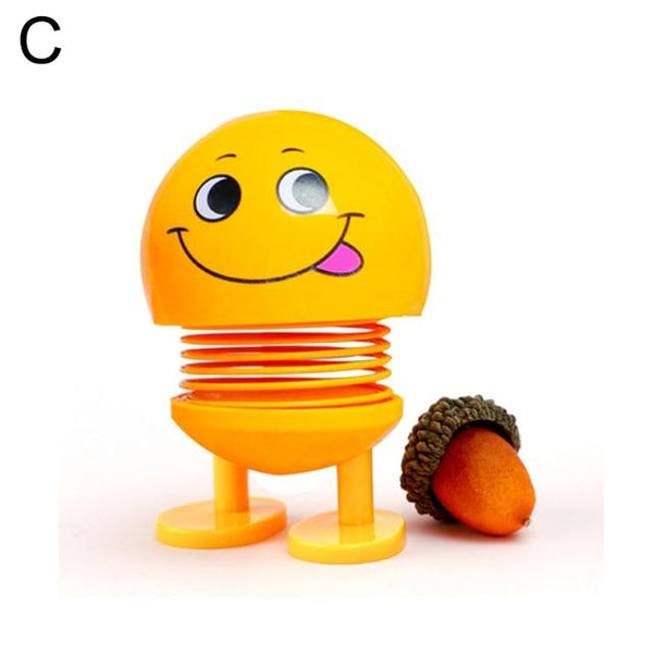 Shaking Head Toys Car Ornaments Bobblehead Nod Dolls Cute Cartoon Funny Emoji Wobble Head Robot Lovely Car Dashboard Decor Auto