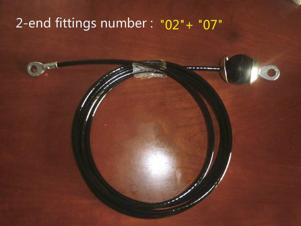 Fitness equipment accessories wirerope steel wire rope assemblies, 5mm/6mm wire and head accessories set. gym cable customize