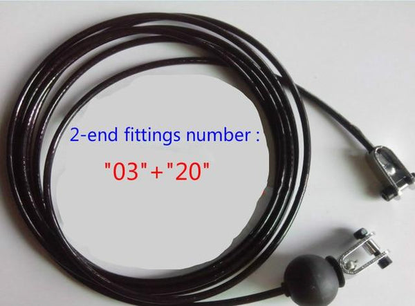 Fitness equipment accessories wirerope steel wire rope assemblies, 5mm/6mm wire and head accessories set. gym cable customize