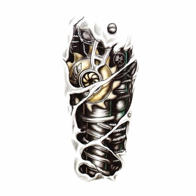 New Fashion Man 3D Tattoo Robot Arm Waterproof Temporary Tattoo Stickers