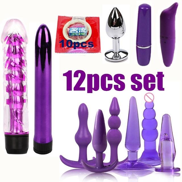 15pcs/set New Arrive Men Women Butt Plug Jelly Toys Sex Toys BDSM Beads Vibrator sex toys Dildo Adult sex products Masturbatio