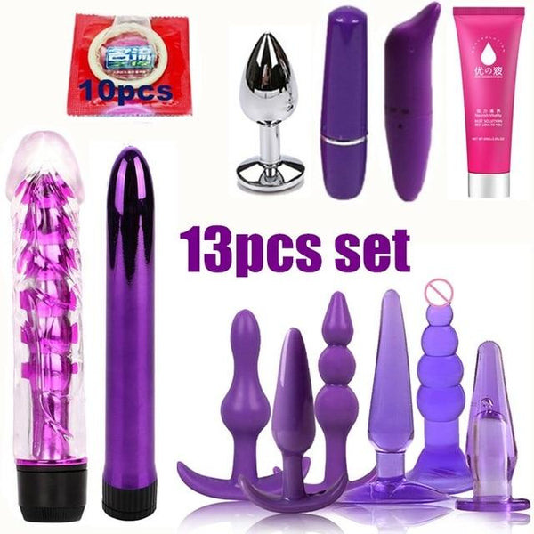 15pcs/set New Arrive Men Women Butt Plug Jelly Toys Sex Toys BDSM Beads Vibrator sex toys Dildo Adult sex products Masturbatio