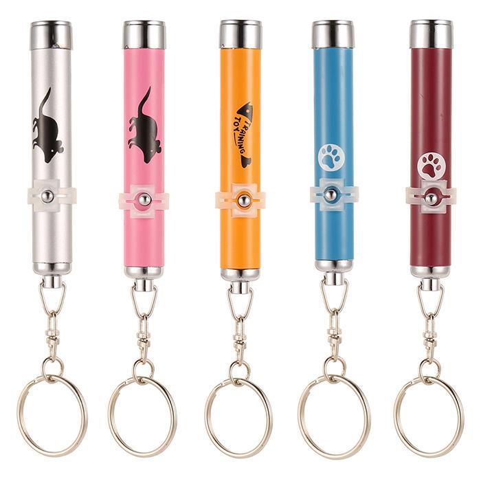 Portable Creative Funny Cat Laser LED Pointer Pet Kitten Training Toy light Pen With Bright Animation Mouse Shadow Accessories
