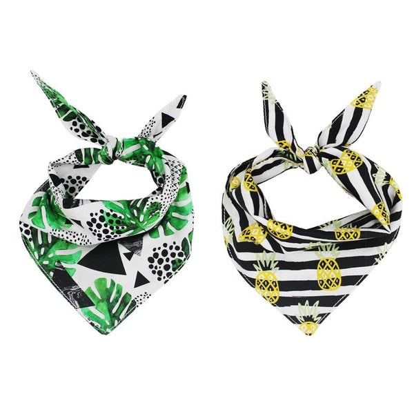 pineapple personalized Dog Bandana Scarf with bow tie for Fall , Reversible dog Bandana bow tie,Pet Dog Accessory for Gifts